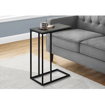 brigid dark gray black end table   