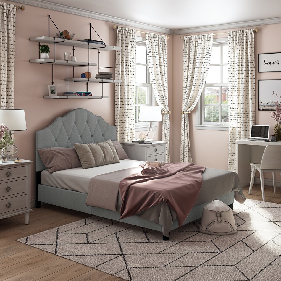 brigid gray full bed   