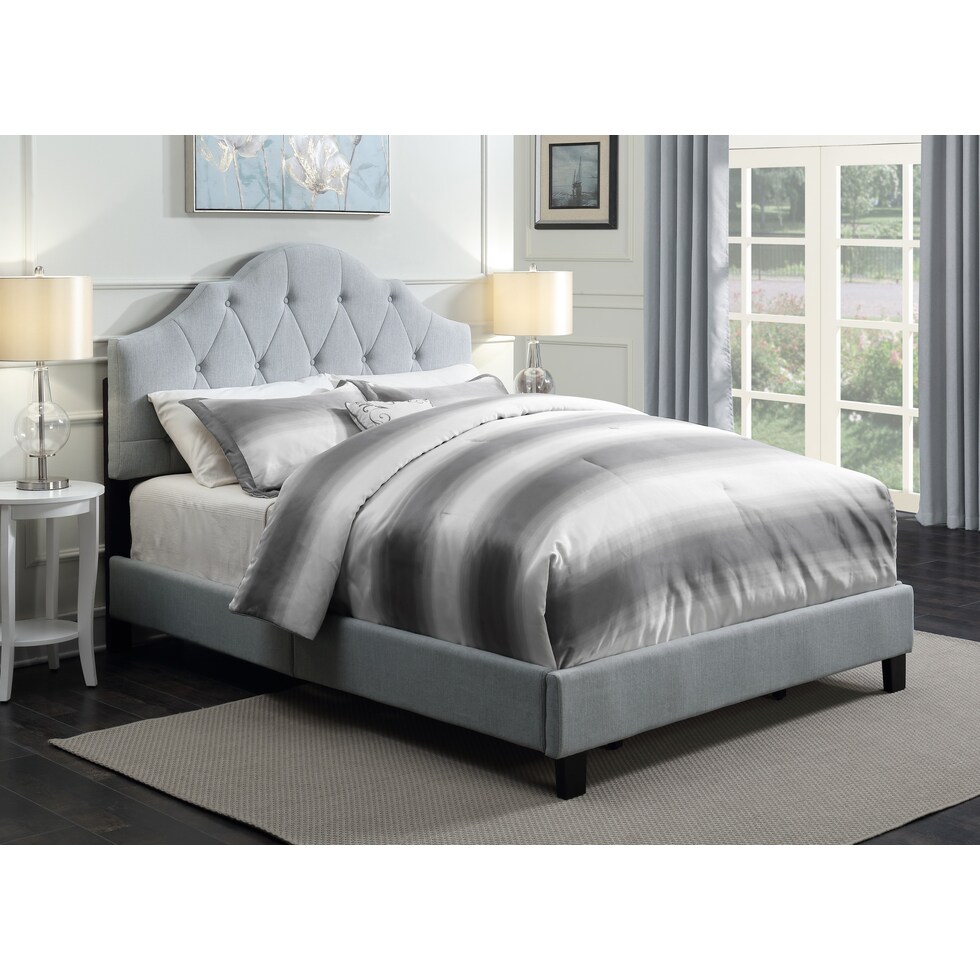 brigid gray king bed   