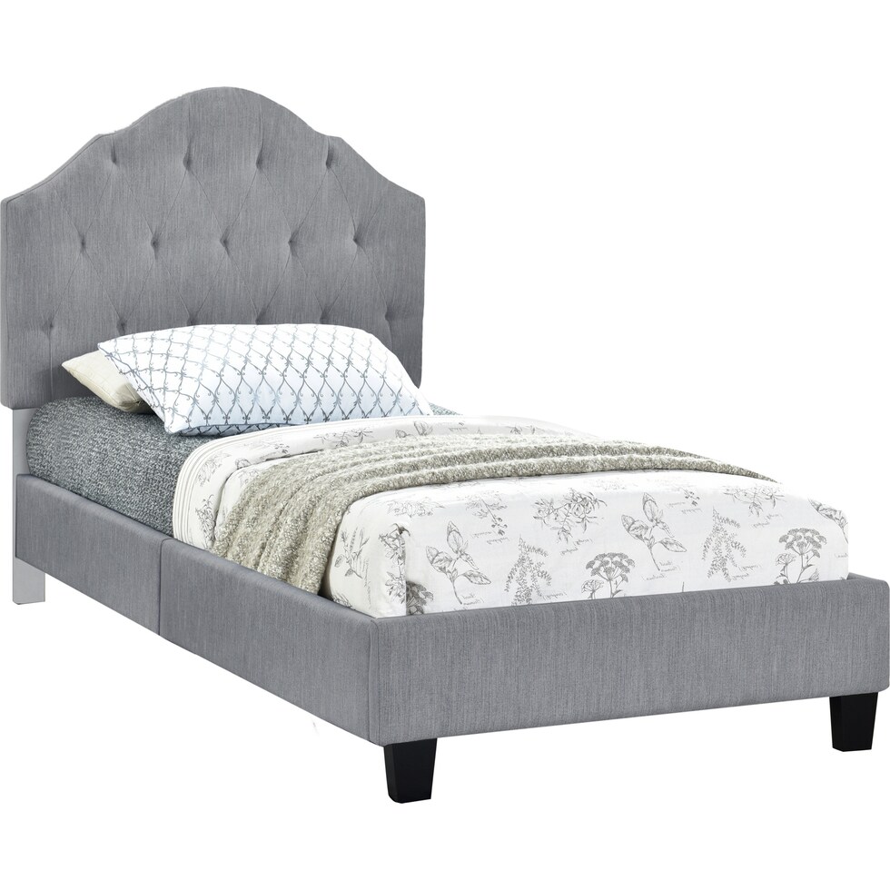 brigid gray twin bed   