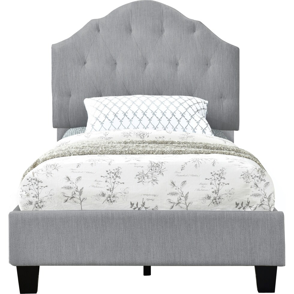 brigid gray twin bed   