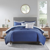 brimsley blue full queen bedding set   