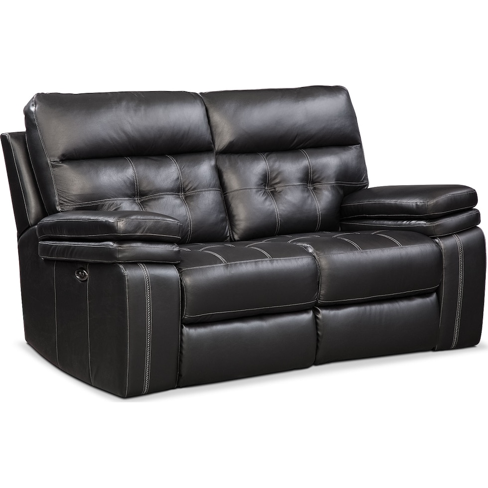 brisco black power black power reclining loveseat   