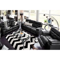 brisco black power black power reclining loveseat   