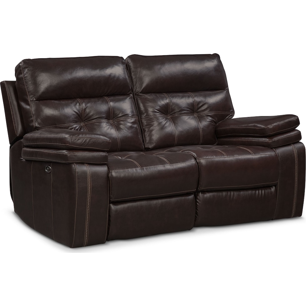 brisco brown power brown power reclining loveseat   