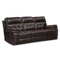 brisco brown power brown power reclining sofa   