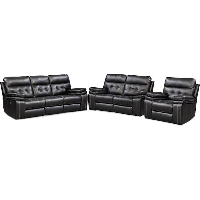 Living Room Furniture - Brisco Manual Reclining Sofa, Loveseat, and Recliner