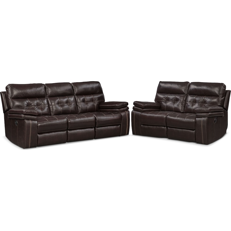 brisco brown  pc manual reclining living room   