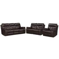 brisco brown  pc manual reclining living room   