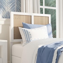 bristol white twin headboard   