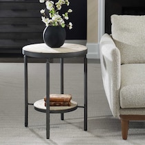 britt black side table   
