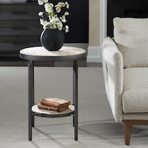 britt black side table   