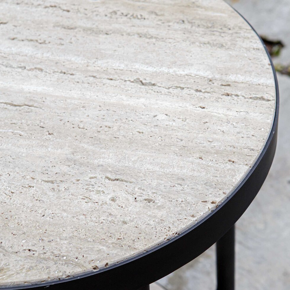 britt black side table   