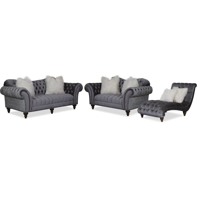 Living Room Furniture - Brittney Sofa, Loveseat and Chaise