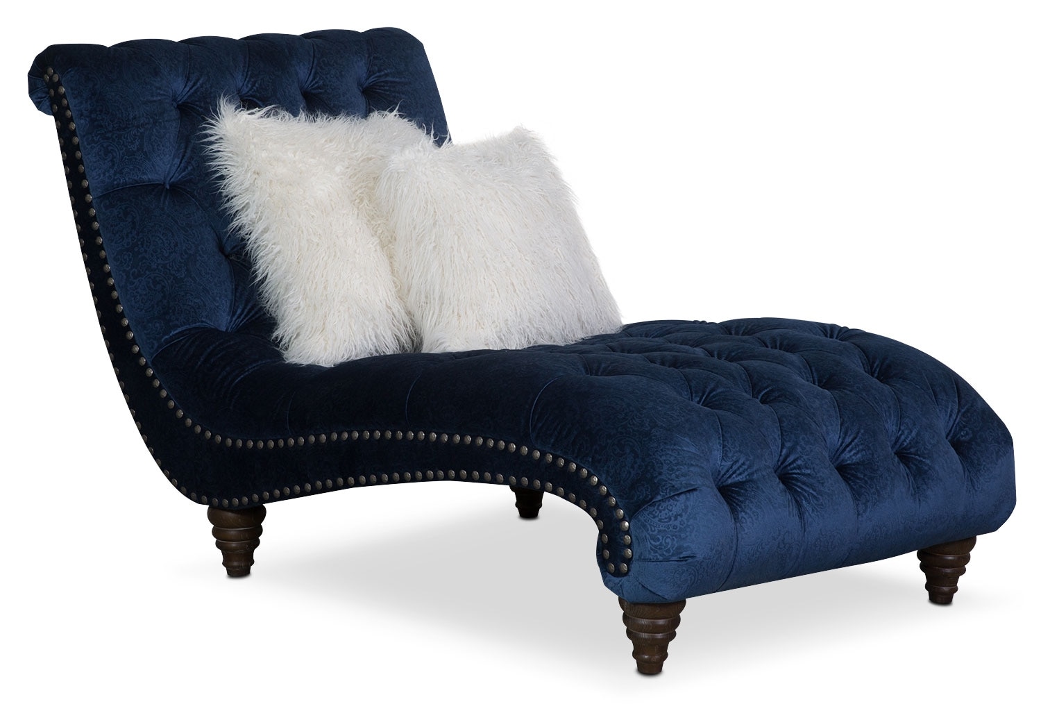 Brittney Chaise Navy Value City Furniture