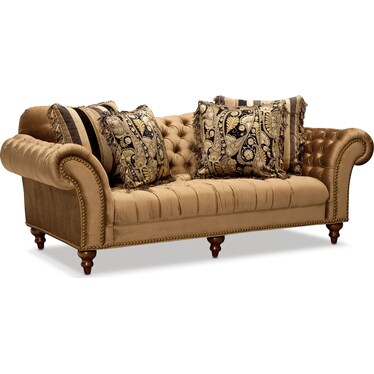 Brittney Sofa and Loveseat Set - Bronze