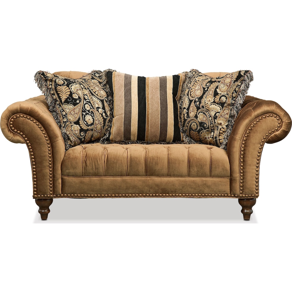 brittney dark brown loveseat   