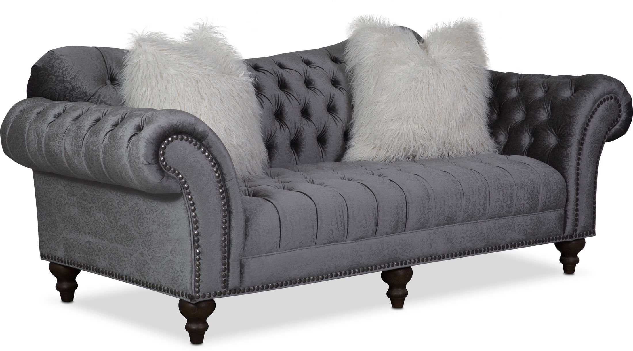 Brittney Sofa Charcoal | Value City Furniture