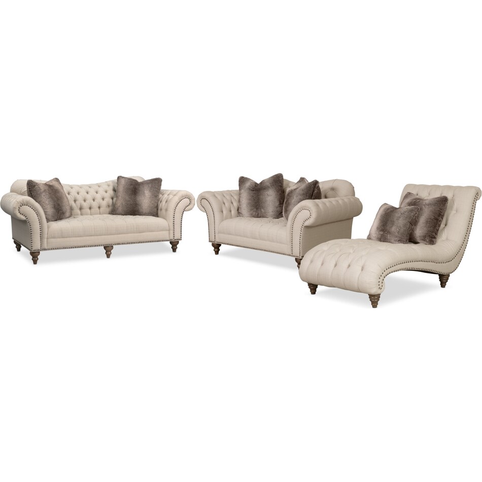 brittney linen  pc living room w chaise   