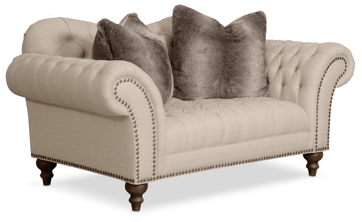 Brittney Loveseat - Linen | Value City Furniture