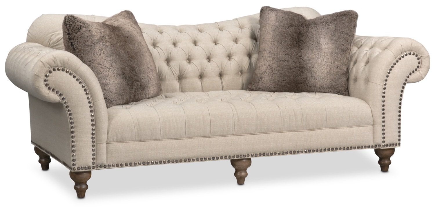 Brittney Sofa - Linen | Value City Furniture