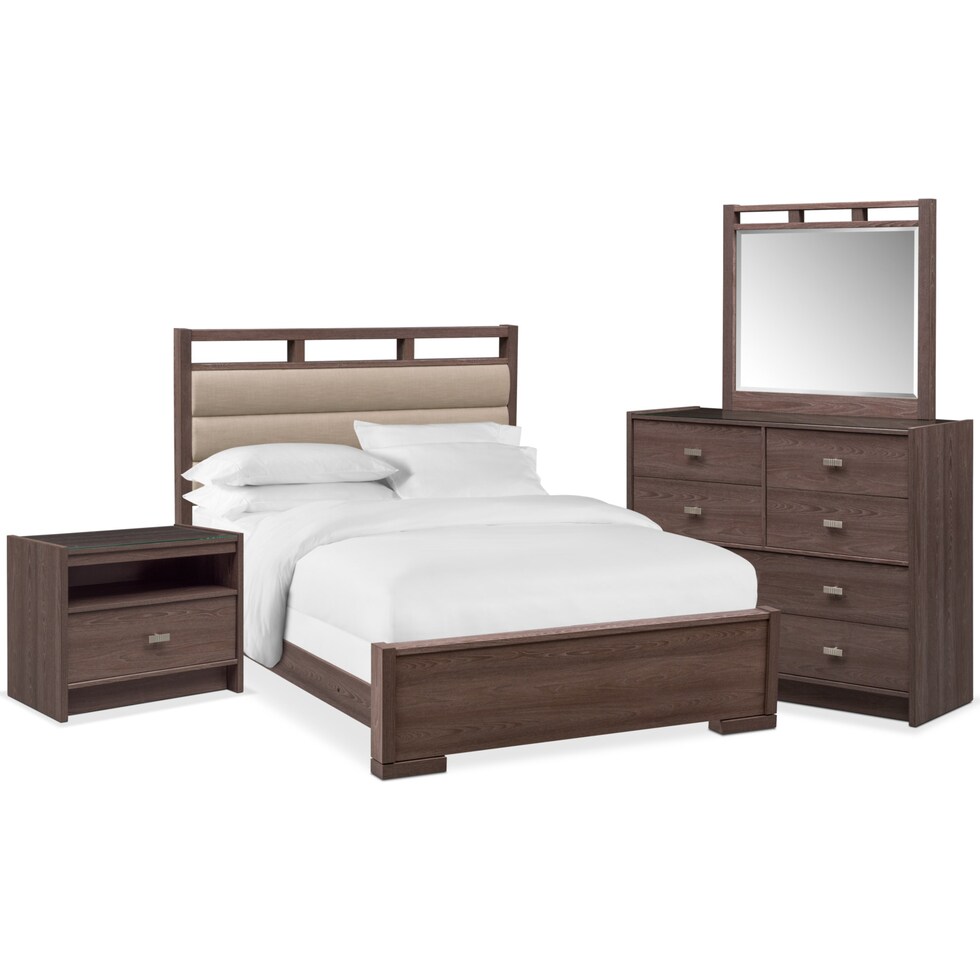 britto dark brown  pc king bedroom   
