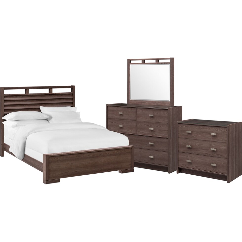 britto dark brown  pc queen bedroom   