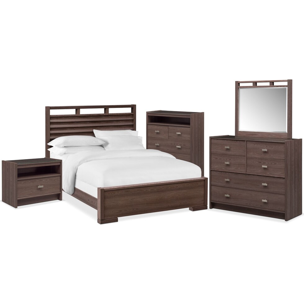 britto dark brown  pc king bedroom   