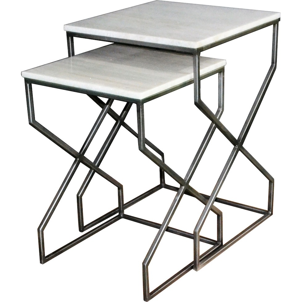 brixie marble top nesting tables   