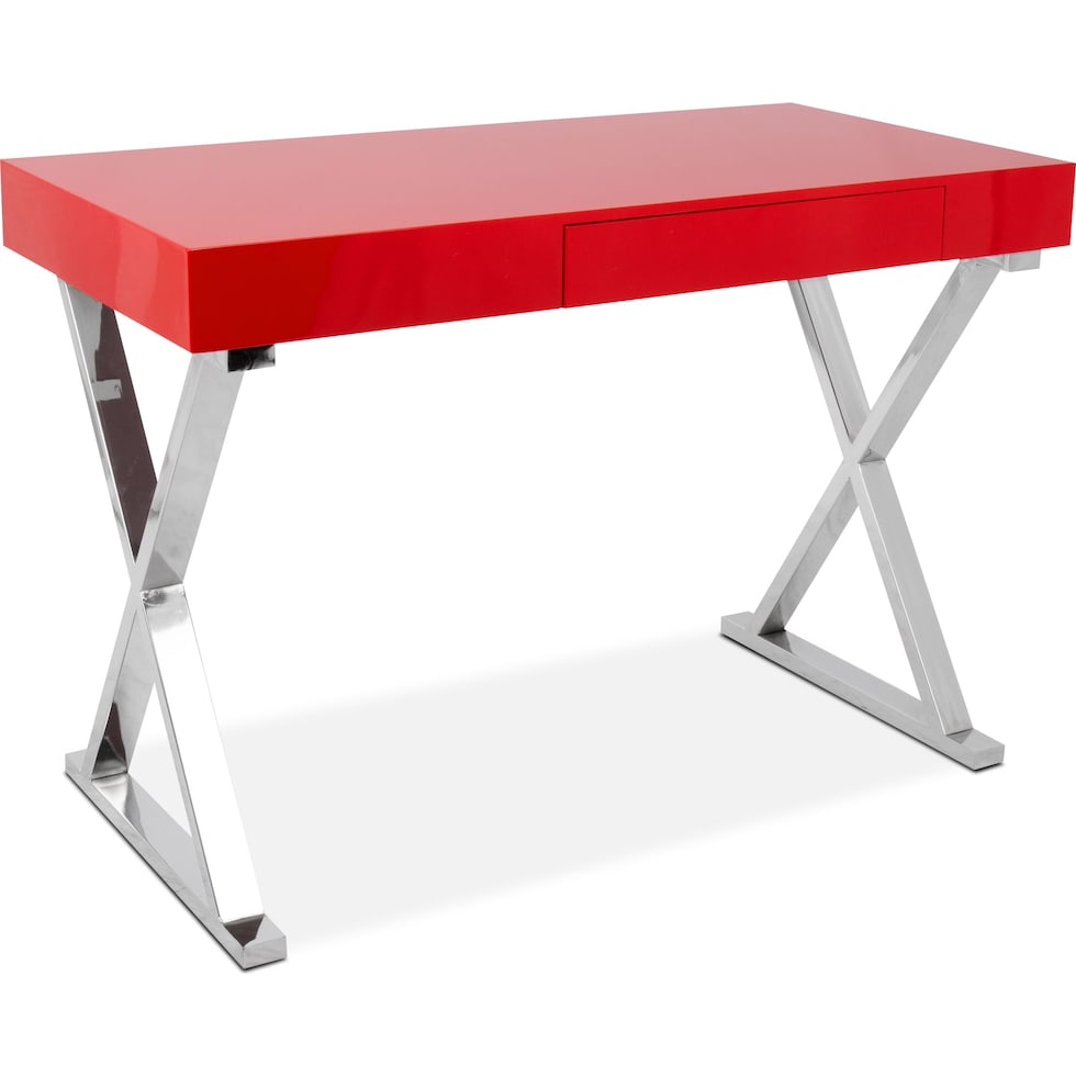 brixton red desk   