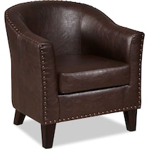 brogan brown accent chair   