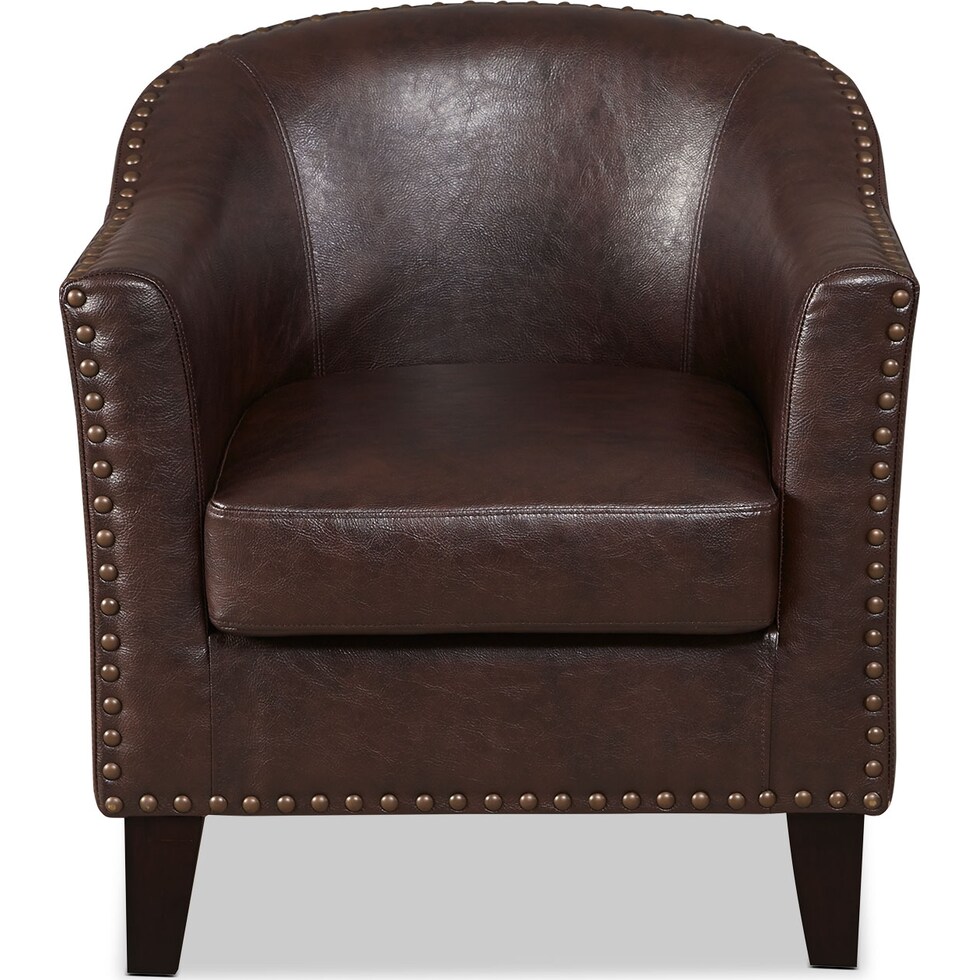 brogan brown accent chair   