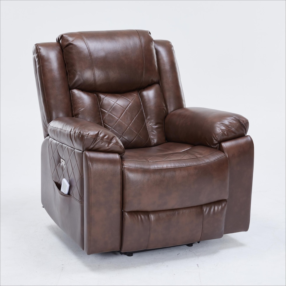 bronson dark brown lift chair   