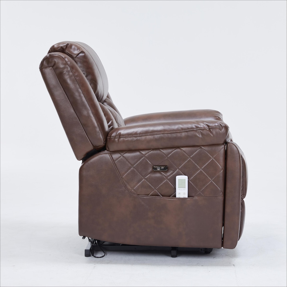 bronson dark brown lift chair   