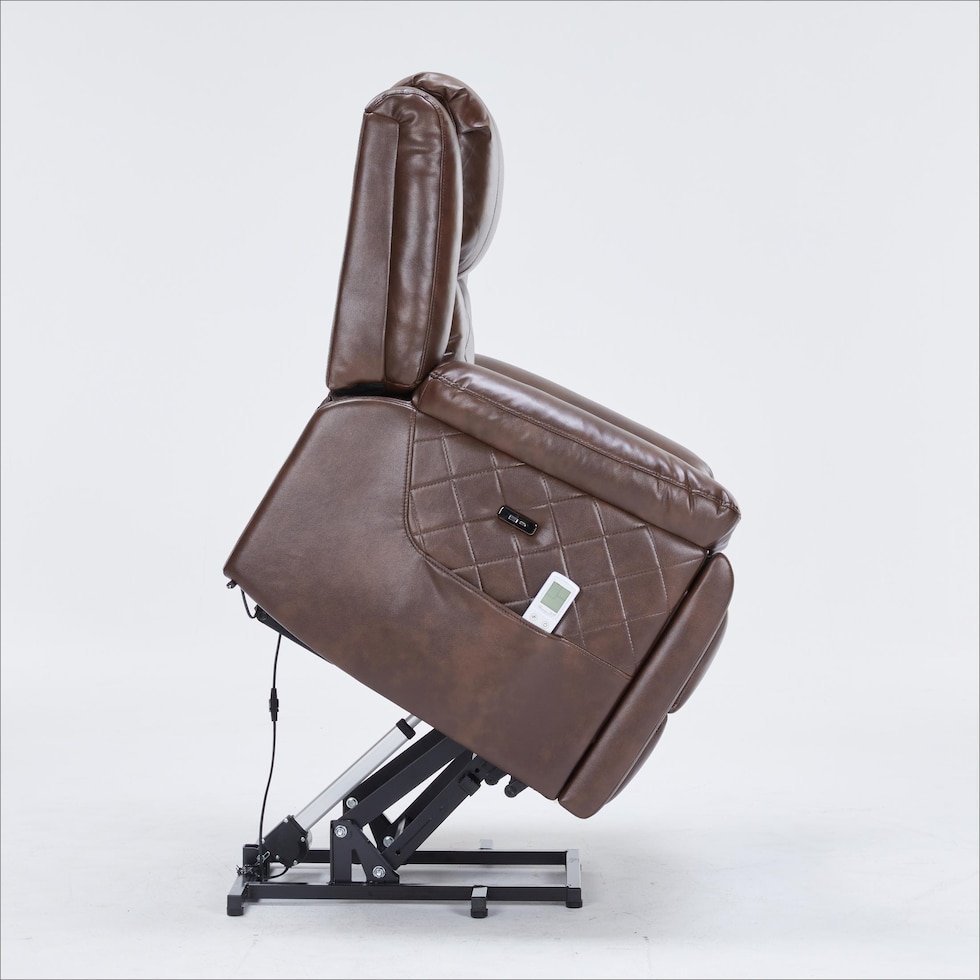bronson dark brown lift chair   