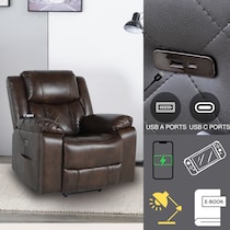 bronson dark brown lift chair   
