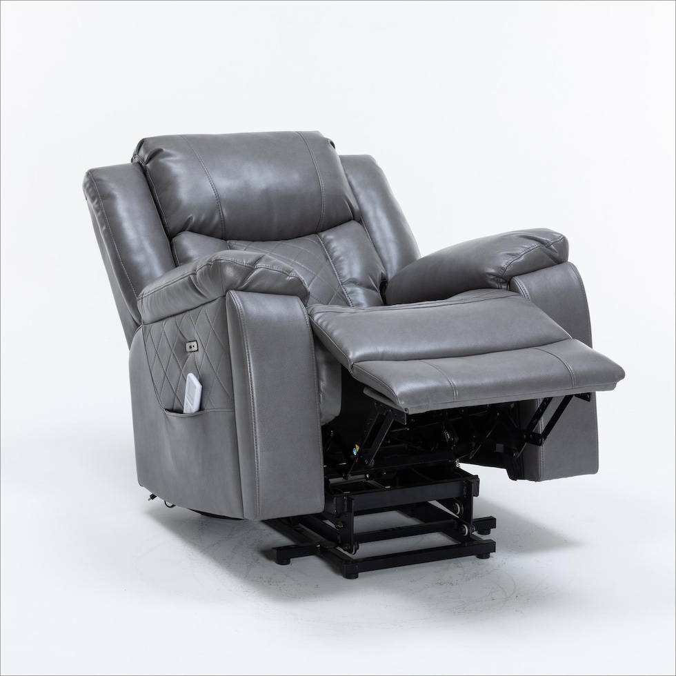 bronson gray lift chair   