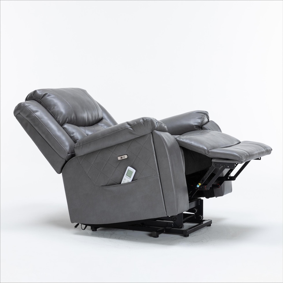 bronson gray lift chair   