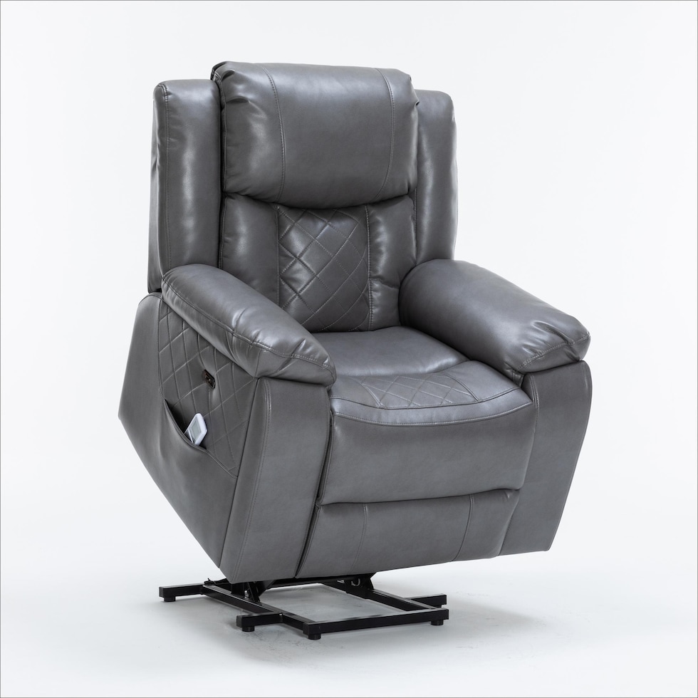 bronson gray lift chair   