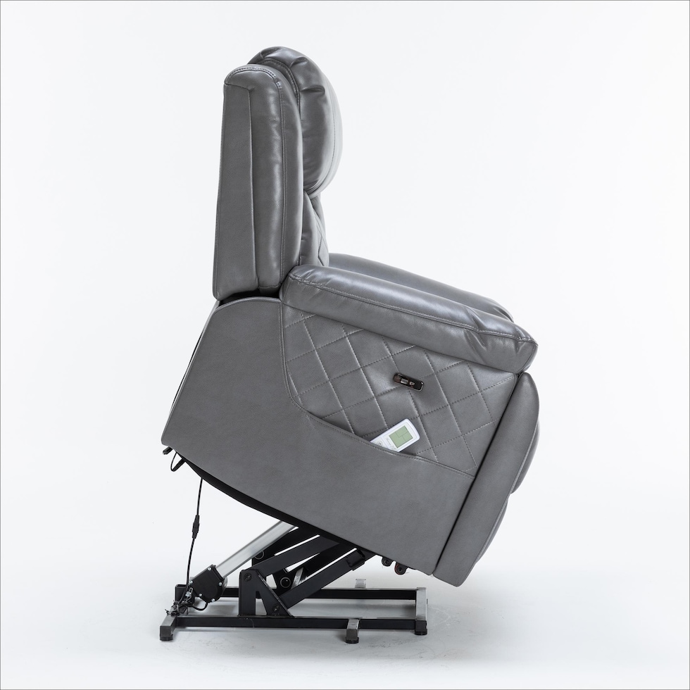 bronson gray lift chair   