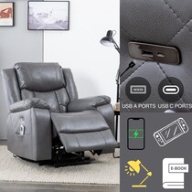 bronson gray lift chair   