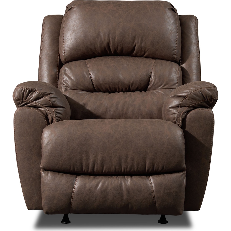 bronx dark brown manual recliner   