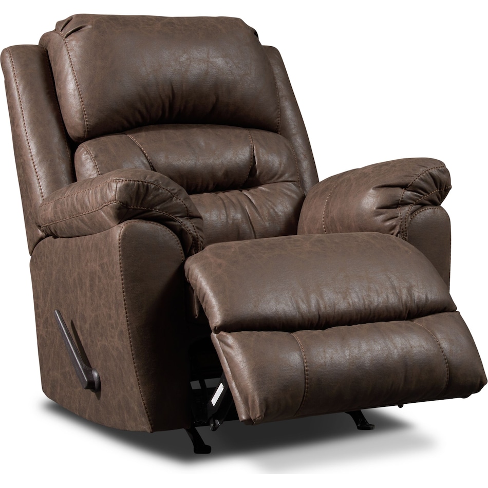 bronx dark brown recliner   