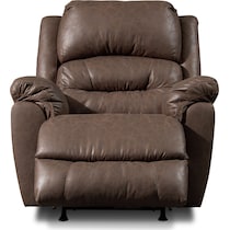 bronx dark brown recliner   