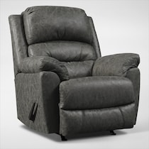 bronx gray recliner   