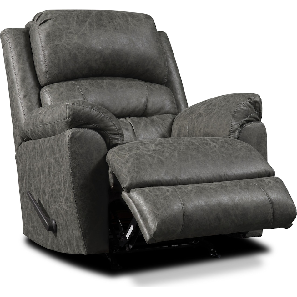 bronx gray recliner   