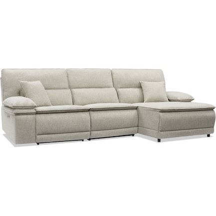 Brookdale 3-Piece Dual-Power Reclining Sectional with Right-Facing Chaise