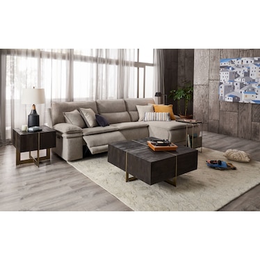 Brookdale 3-Piece Dual-Power Reclining Sectional with Right-Facing Chaise