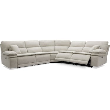 Brookdale 5-Piece Dual-Power Reclining Sectional with 3 Reclining Seats