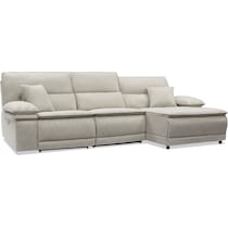 brookdale white sectional   